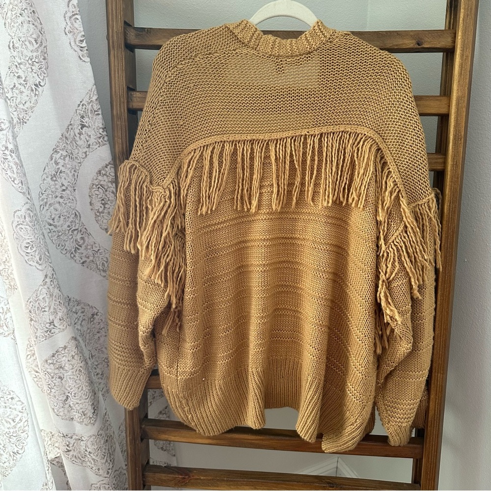 Elegant Fringe Knit Cardigan - Picture 3 of 3